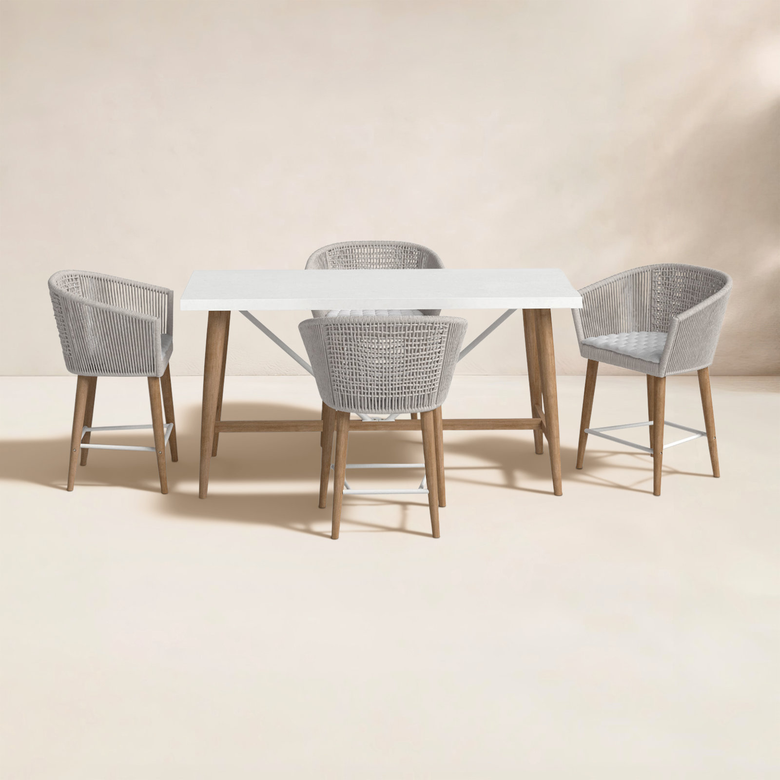 Boyd 72" Eucalyptus Patio Dining Set