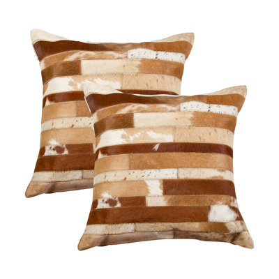 Torino Modern Leather Throw Pillow
