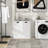 Two-Compartment Tilt-Out Laundry Sorter Cabinet-White