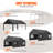 10 pi. L 20 pi. D Abri d'auto portatif avec sacs de sable-98773815