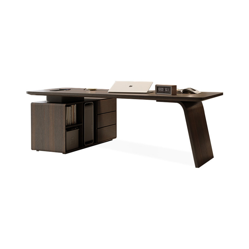 Bureau rectangulaire en bois manufacturé Coffee, H 29,53 po x l 78,74 po x P 31,5 po
