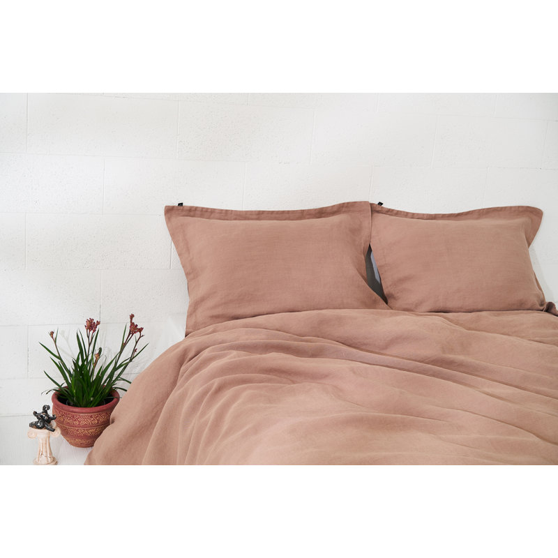 Huntingdon Solid Colour Duvet Cover Set with Pillowcases, 220 x 240cm Duvet Cover + 1 Pillowcases