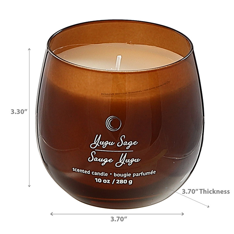 Bougie incurvée lustrée 10 oz Yuzu