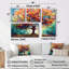 Corail, chêne, arbre à la ferme I - grands arbres, art mural sur toile 4 pièces-294855425-294855424