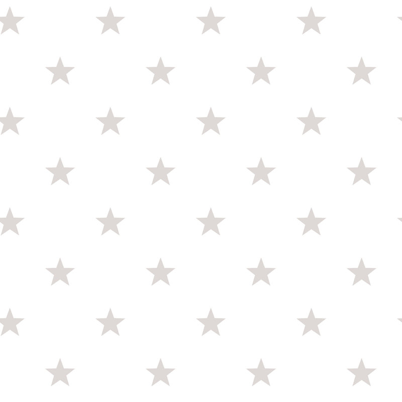 Deauville 2 Geometric Star Design 33' L x 21" W Wallpaper Roll, Gray/White