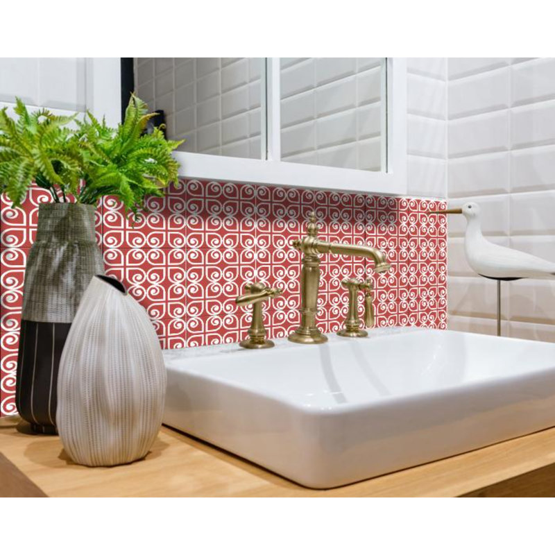Vinyl Peel and Stick Tile Decals, 4" x 4"