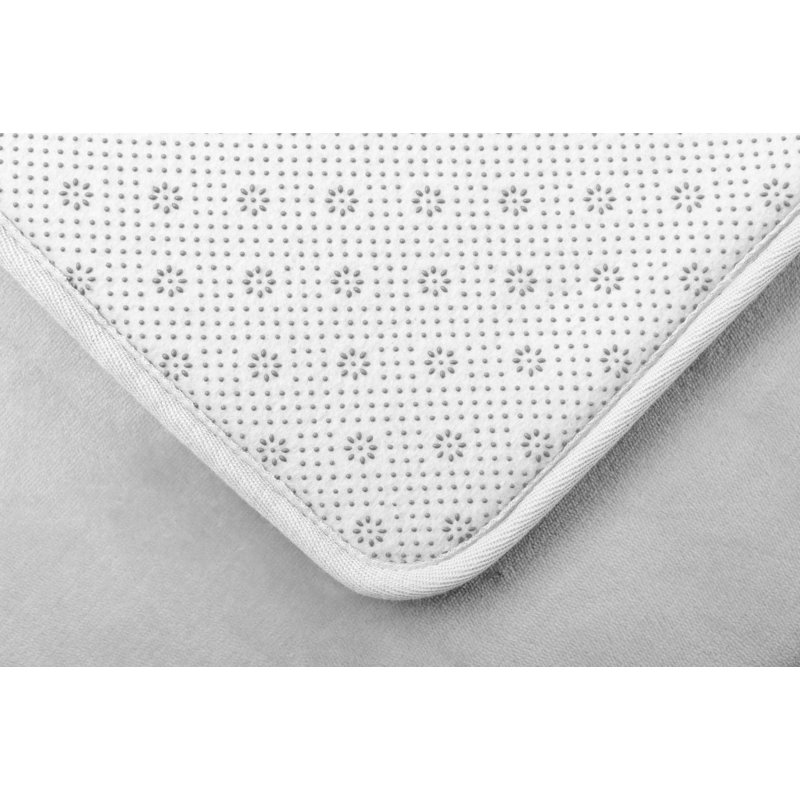 Tapis de bain antidérapant pour baignoire et douche, Gris argenté, H 1 po x l 20 po x p 32 po