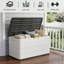 Coffre de terrasse en résine verrouillable 110 gallons PawsomePad, rangement extérieur résistant aux intempéries pour coussins de patio et outils, blanc-130604033