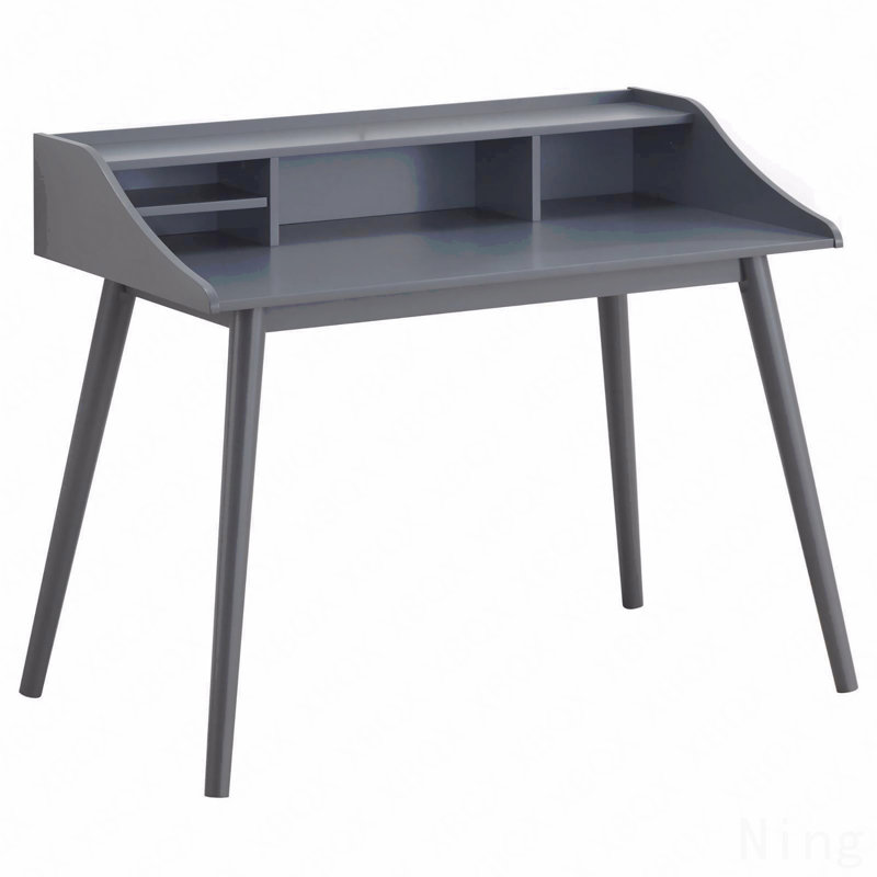 Bureau d'écriture gris, 4 compartiments
