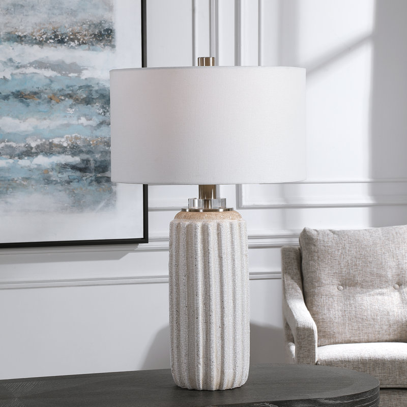 Lampe de table crème / beige 29 po Hamisi