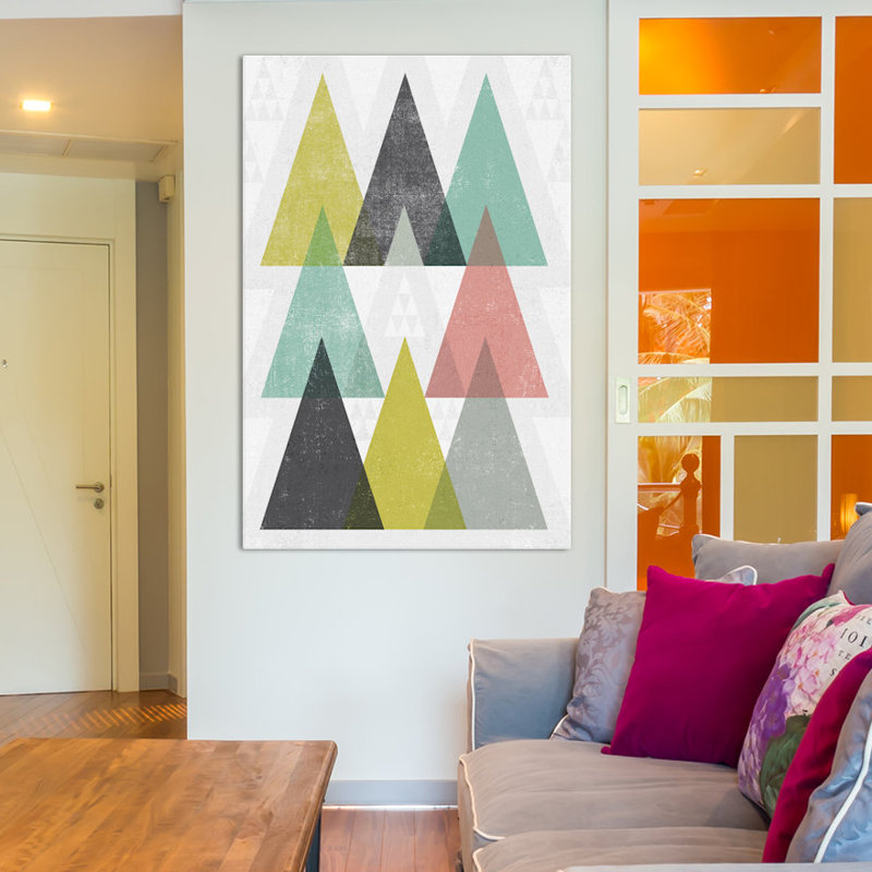 Mod Modangles IV par Michael Mullan - Giclée sur toile tendue avec châssis, H 26 po x l 18 po x P 1,5 po, Pas de tapis