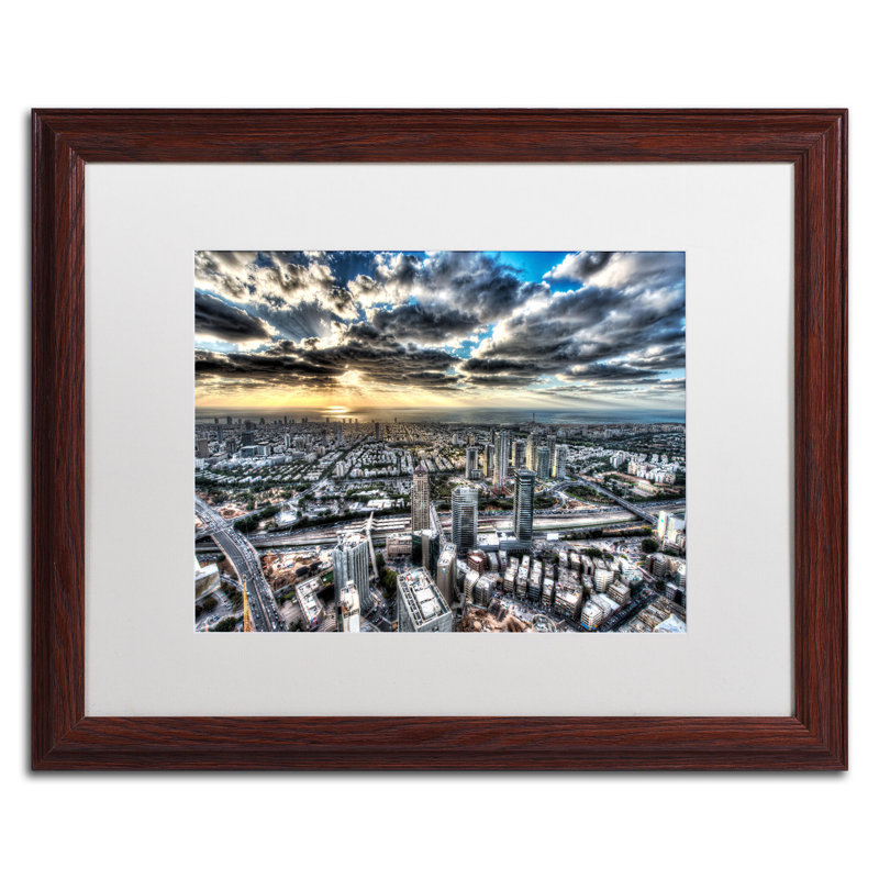 Glenva «Tel-aviv - Israël-I» par David Ayash, reproduction de photo encadrée, H 16 po x l 20 po