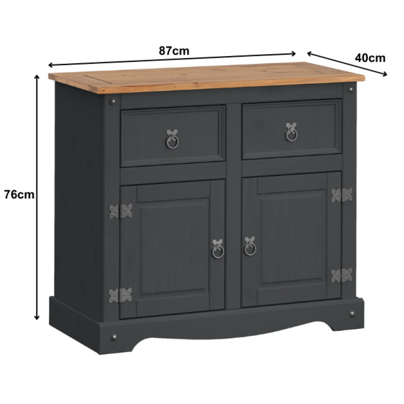 Mcguire 87cm Solid Wood Sideboard