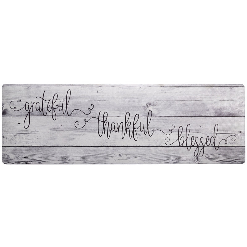 Tapis anti-fatigue Cozy Living Grateful Thankful Farmhouse, Tapis de couloir 1 pi 5,5 po x 4 pi 7 po