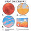 Coucher de soleil sur les champs de foin, reproduction d'art des Prairies-198762555-198762545