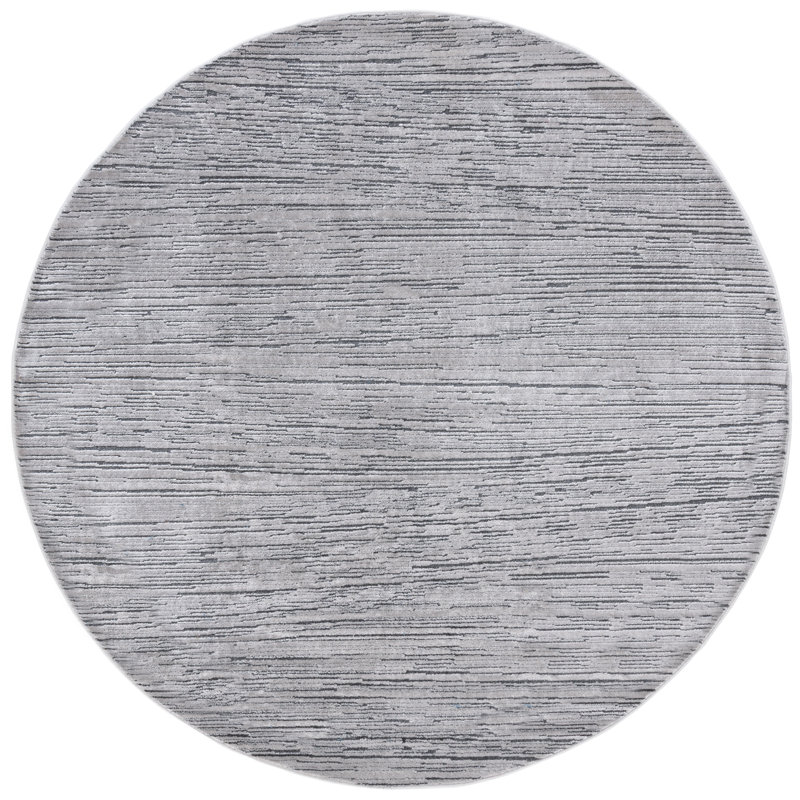 Tapis de couleur unie Whisper Performance, Rond 6 pi 7 po
