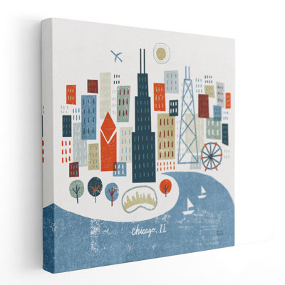 «Colorful Chicago», reproduction d'art sur toile