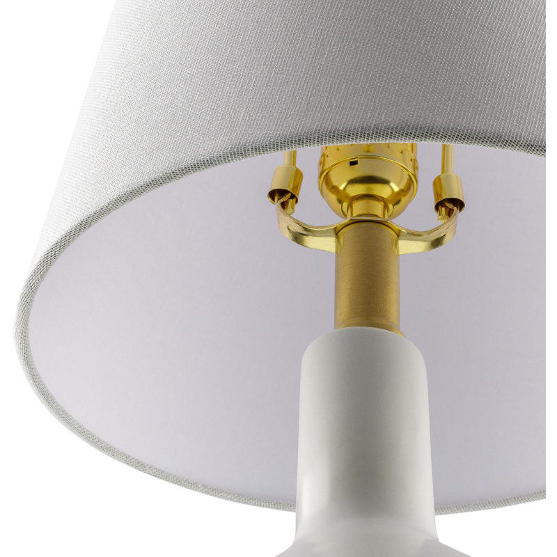 Lampe de table en céramique Kelline, Blanc