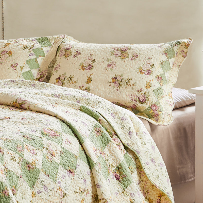 Greenland Home Fasions Bliss Ivory Standard Sham, 20x26, Standard