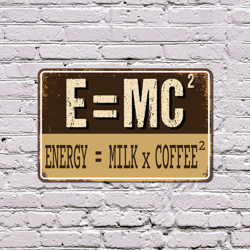 Enseigne en aluminium «Coffee is important» 18 po x 24 po, H 18 po x l 24 po x P 0,1 po, Vert