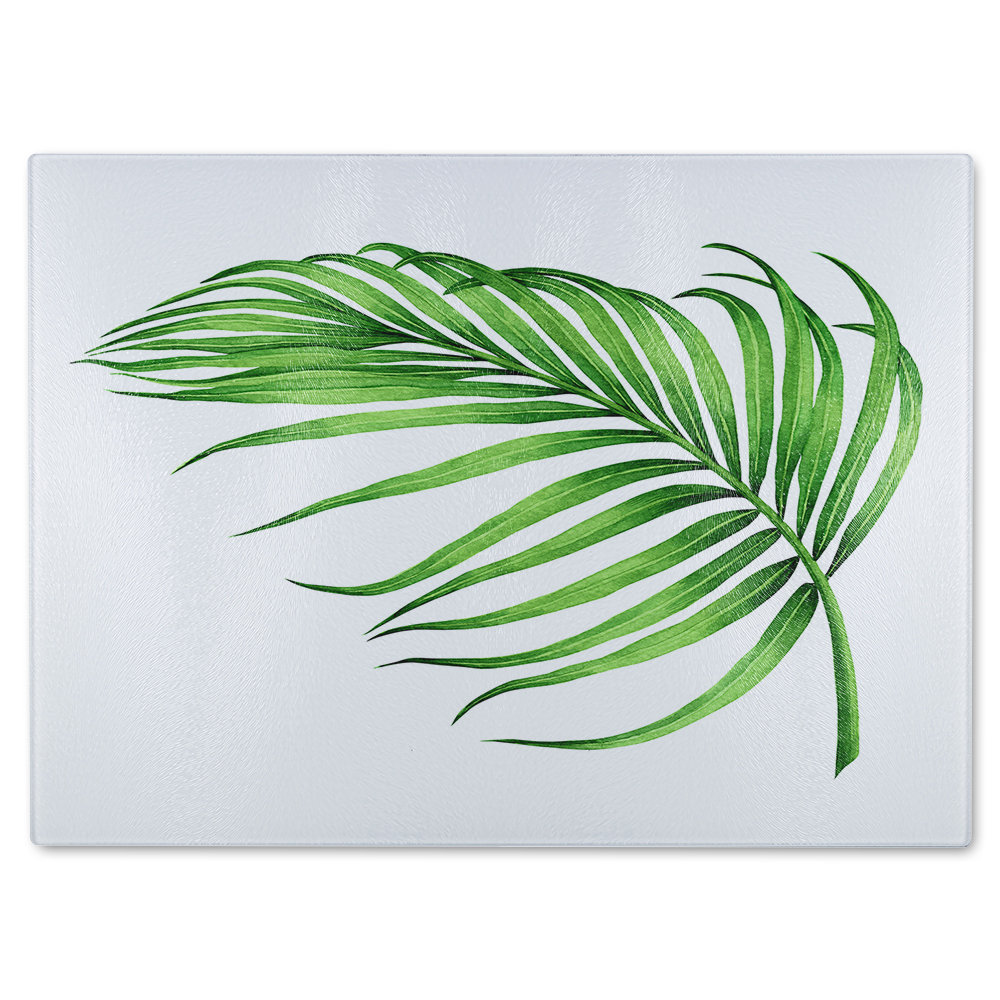 Botanical Leaf Glass Chopping Board