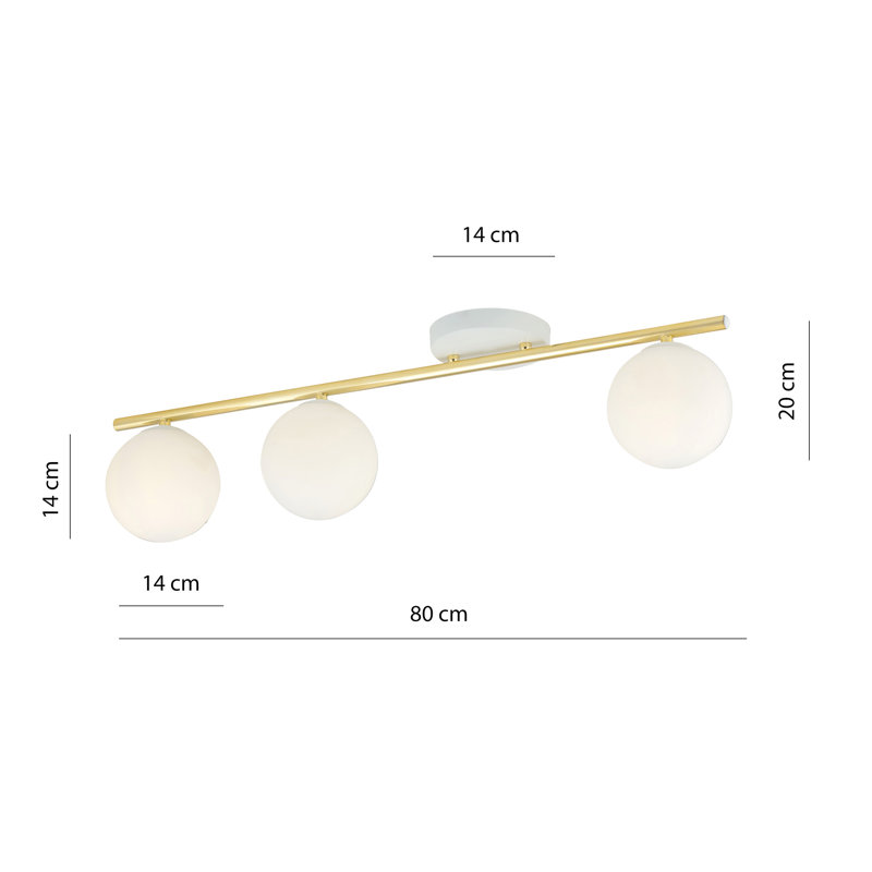 Wojtala 3 - Light Dome Chandelier, White, White