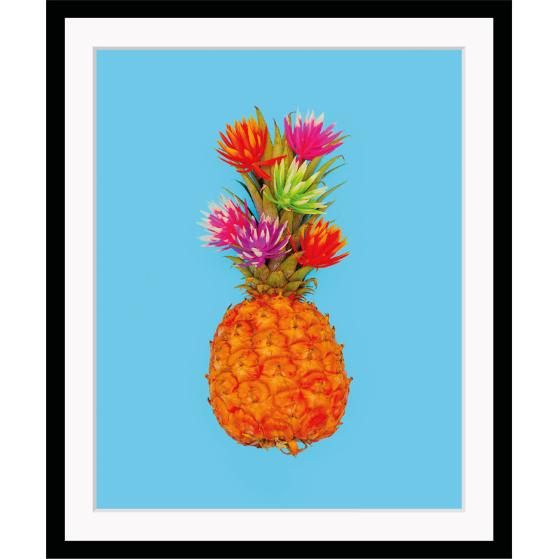 Pineapple - Single Picture Frame Print, 60 cm H x 50 cm W