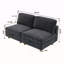 Canapé modulaire modulaire, canapé convertible avec rangement, ensemble de canapé pliant multifonctionnel en tissu, canapé 2 places (gris)-129584567