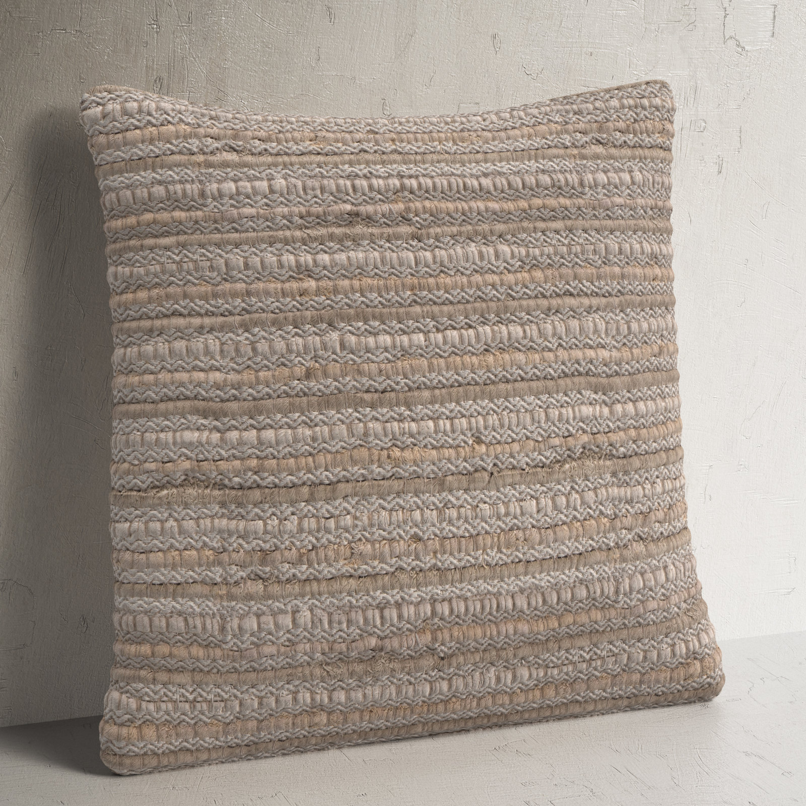 Allentown 20" x 20" Linen Throw Pillow, Natural