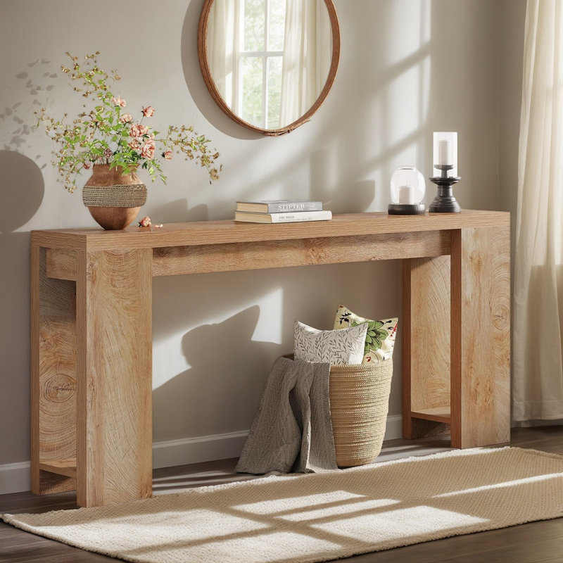 Console Table, Brown, 85cm H x 160cm W x 29.5cm D