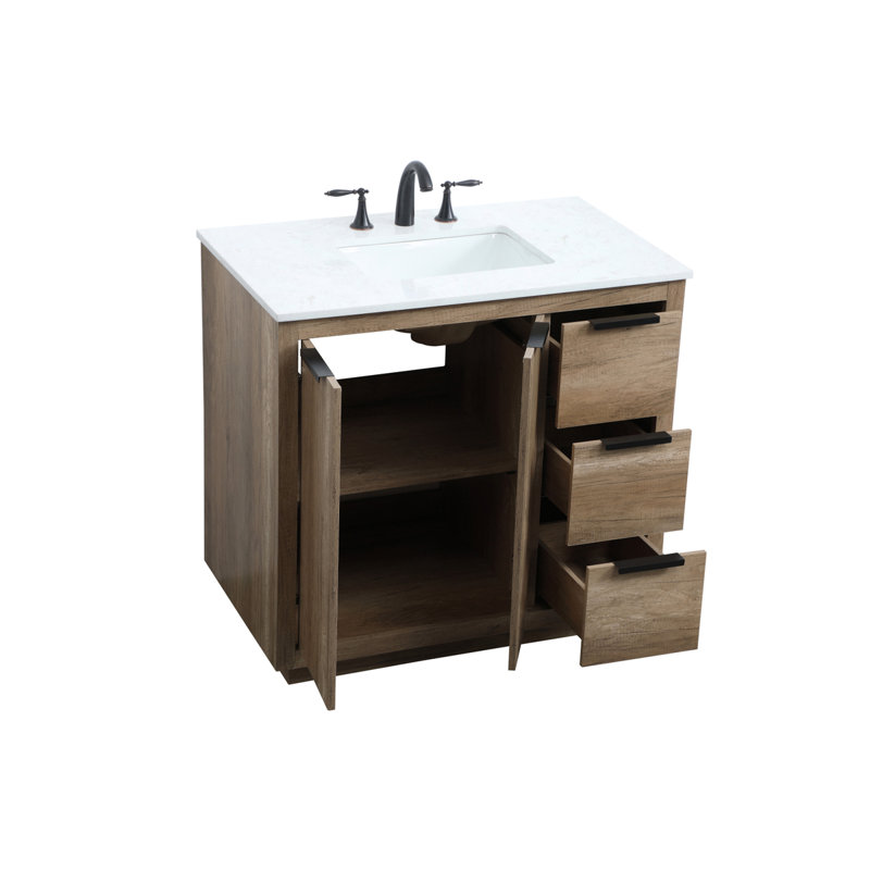 Ensemble de meuble-lavabo simple 36 po Broadlands, Chêne naturel