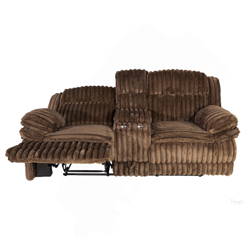 Causeuse inclinable avec boîte de rangement Living, Chocolat