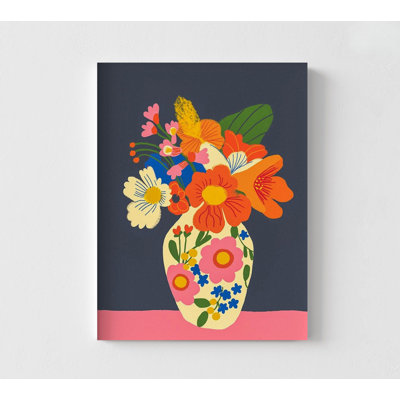 Vase By Gigi Rosado, Floral Vase Decor Idea, Flower Bouquet Poster Print, Wild Flowers Painting Print, Girly Bedroom Decor Idea