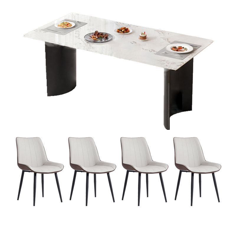 Table de salle à manger et chaise Simple Rock Plate, H 29,5 po x L 70,8 po x l 35,4 po