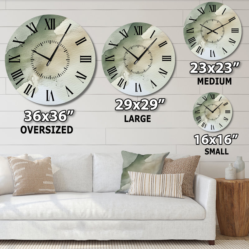 Petite horloge murale silencieuse en métal Zen Little Sage Meditation -, Surdimensionné