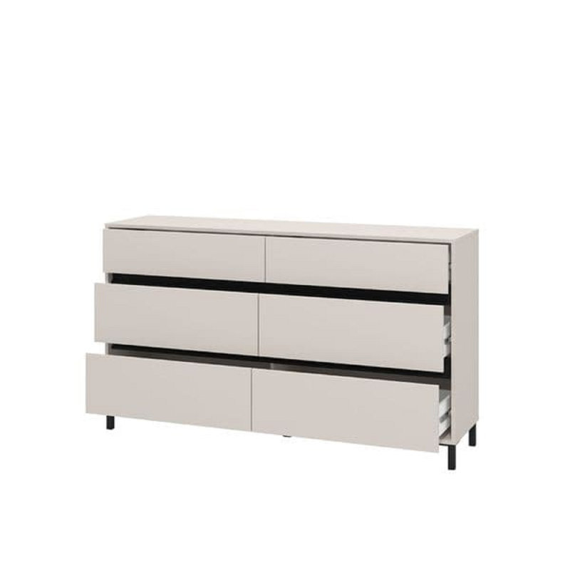 157cm W 6 - Drawer Chest of Drawers, Ivory