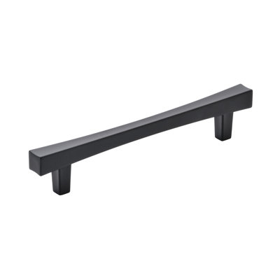 Pailou 5-1/16 inch (128mm) Center-to-Center Matte Black Cabinet Pull - 10 Pack