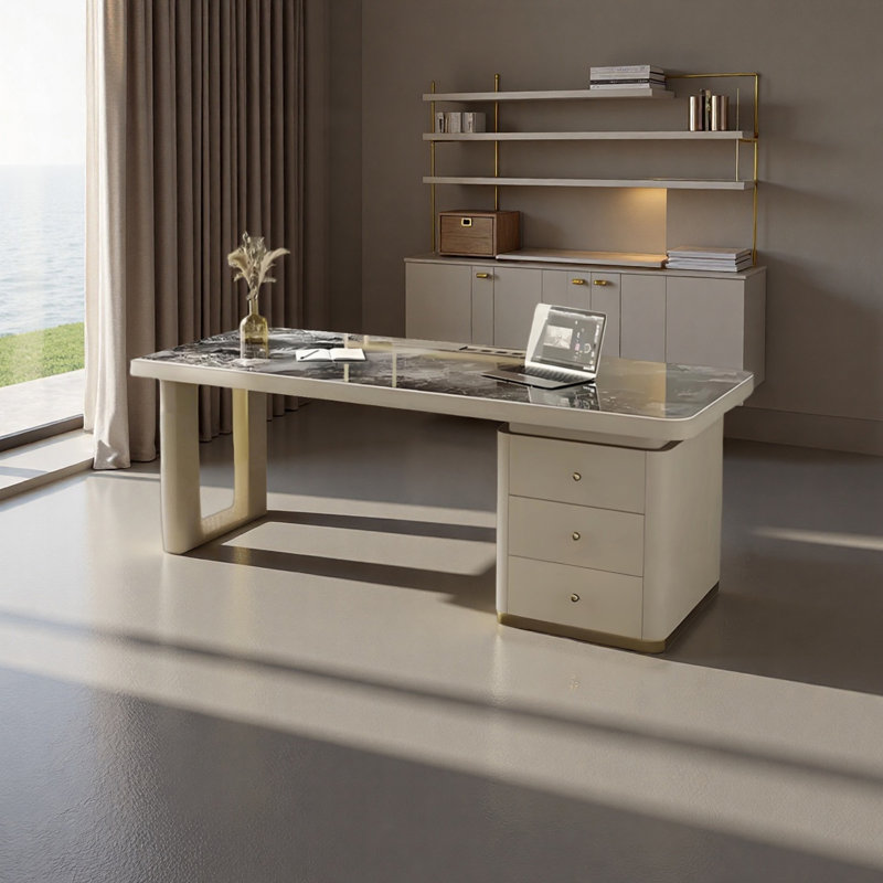 Bureau de designer haut de gamme haut de gamme, H 29,52 po x l 55,11 po x P 27,55 po