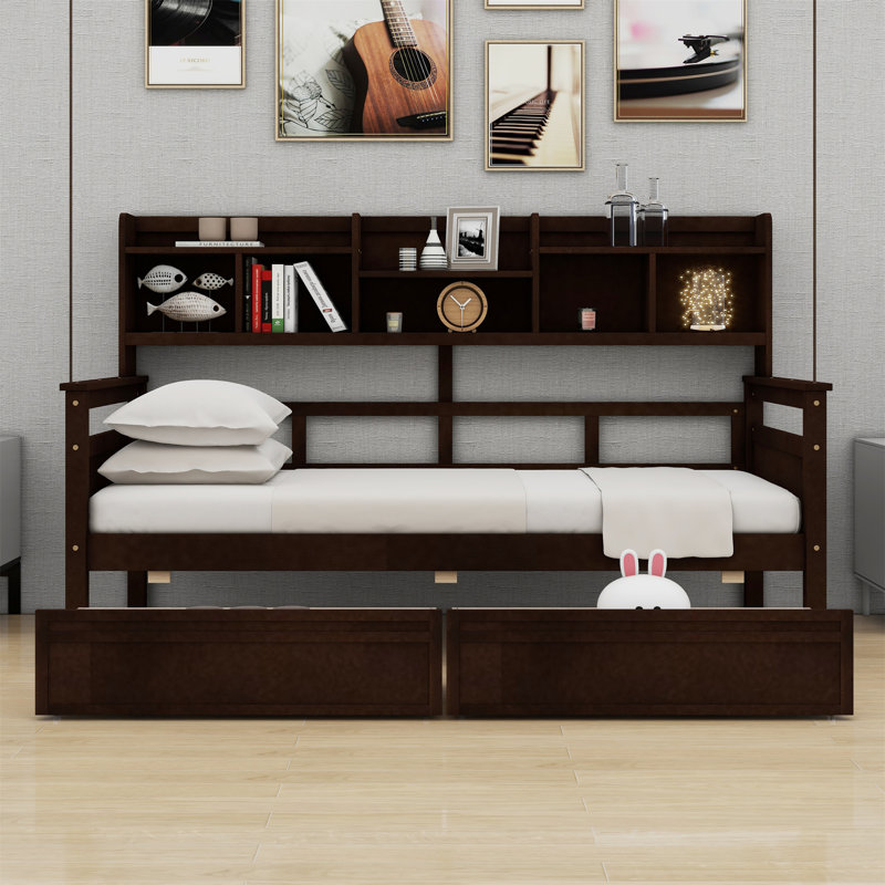 Alamgir Solid Wood Daybed, Twin, Espresso
