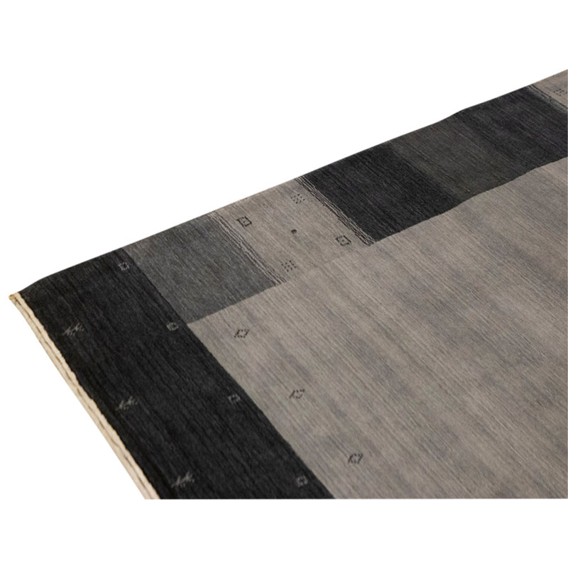 Tapis gris noué à la main de haute qualité