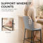 Upholstered Bar Stool with Steel Frame