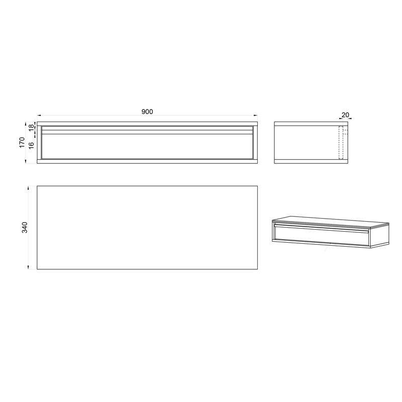 Akhi 90cm Console Table, Beige