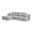 Canapé modulaire à assise profonde de 104 po avec méridienne, mousse à mémoire de forme chenille, conception modulaire, aucun assemblage requis-1874538424