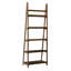 Kamal Walnut 72"H x 24.75"W Solid Wood Five Shelf Ladder Bookcase-554127660