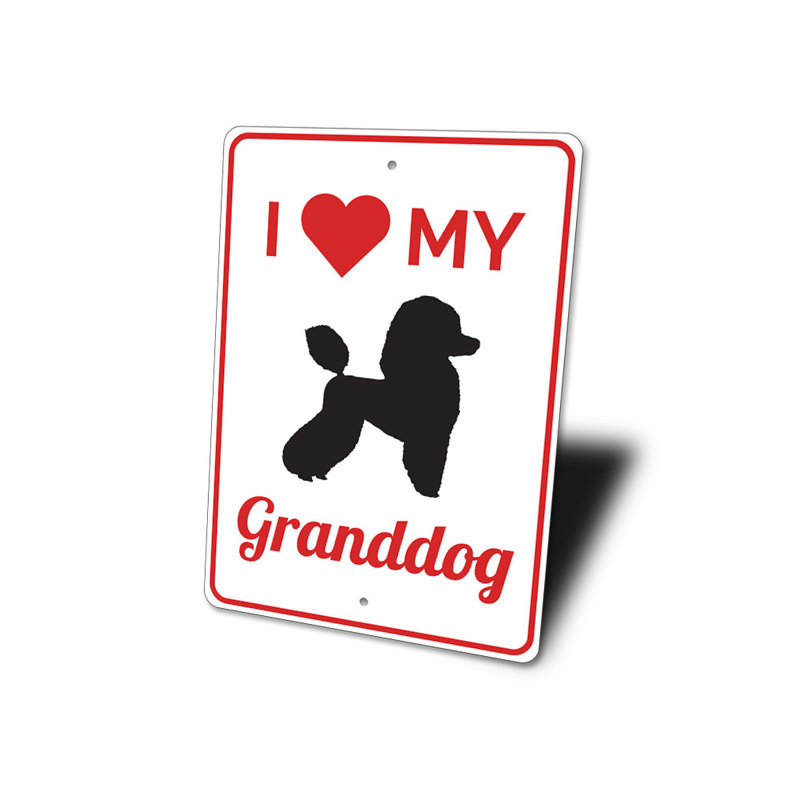 Enseigne en aluminium Granddog, H 18 po x l 12 po x P 0,06 po