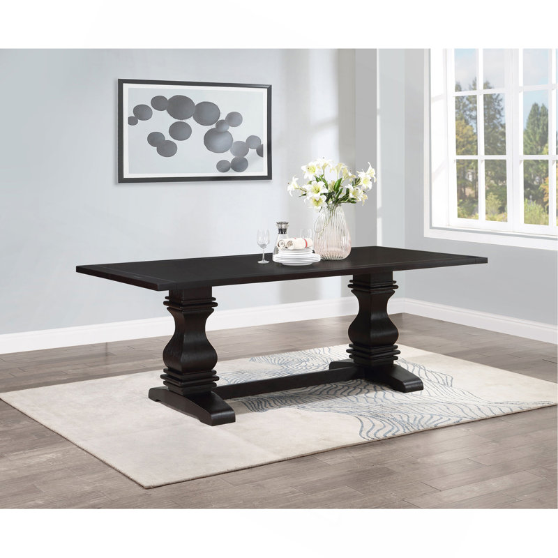 Table de salle à manger à double piédestal pour salle de bain