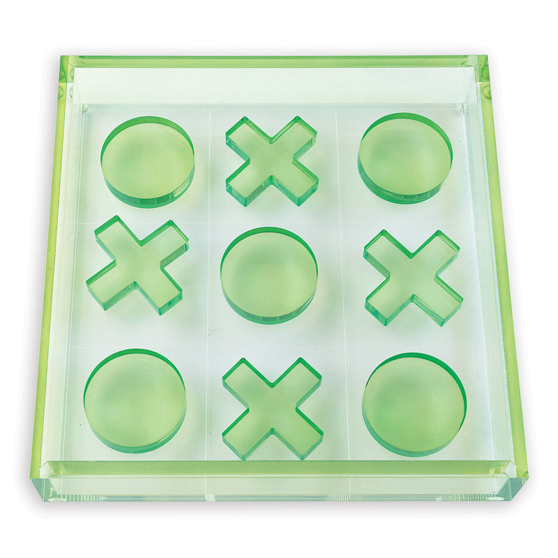 2 Player Acrylic Tic Tac Toe, Green