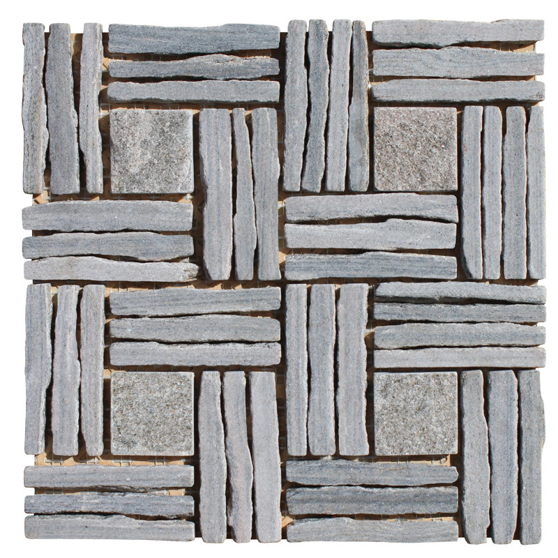 Carreau de mosaïque en quartzite