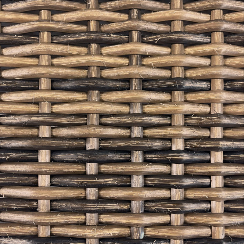 Chaise longue en bois et osier, Naturel