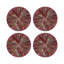 Pheasant Feathers Vegan Leather Round Pebble Placemat-1246054998